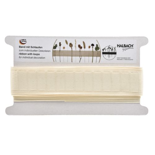 Article Ruban décoratif boucles de ruban crème 40mm 6m