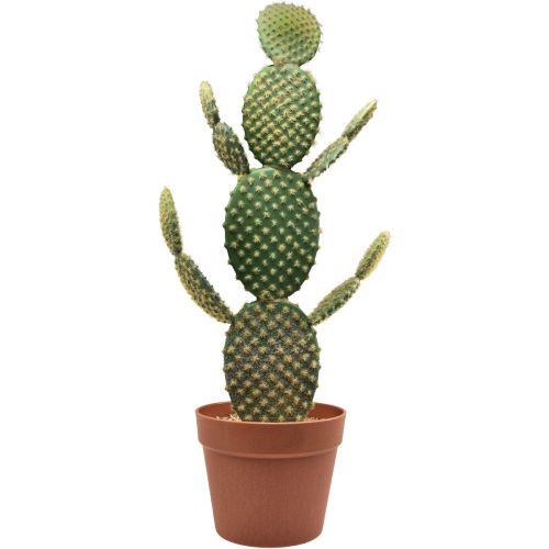 Cactus décoratif plante artificielle en pot figue de Barbarie 64cm