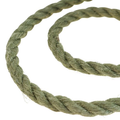 Article Ruban de jute cordon de jute cordon décoration jute vert olive Ø7mm 5m