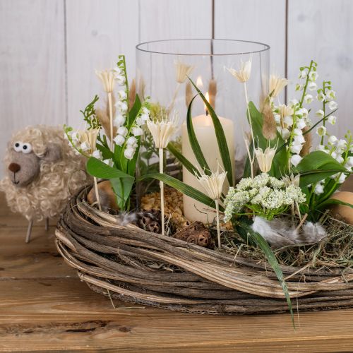 Floristik24 Perce-neige avec boule d'herbe 24cm