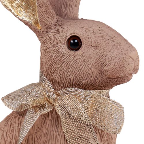 Floristik24 Lapin de Pâques décoration lapin avec noeud décoration marron Pâques 35cm
