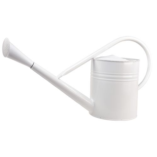 Floristik24 Arrosoir décoratif en métal décoratif blanc 67cm 1 pièce