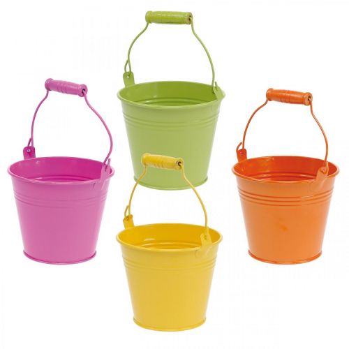 Floristik24 Seau décoratif coloré Ø10cm H8cm 10pcs