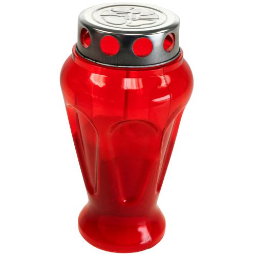 Floristik24 Bougies funéraires gouttes rouges lumières de deuil Ø9cm H17cm 4 pcs
