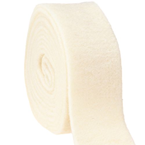 Ruban de feutre blanc 7,5 cm, 5 m