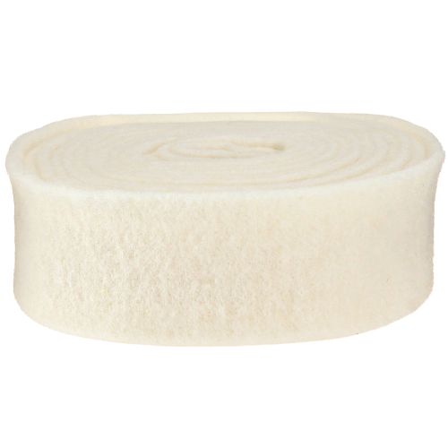 Article Ruban de feutre blanc 7,5 cm, 5 m