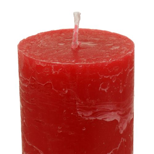 Article Bougies rouges, grandes bougies de couleur unie, 50x300mm, 4 pièces