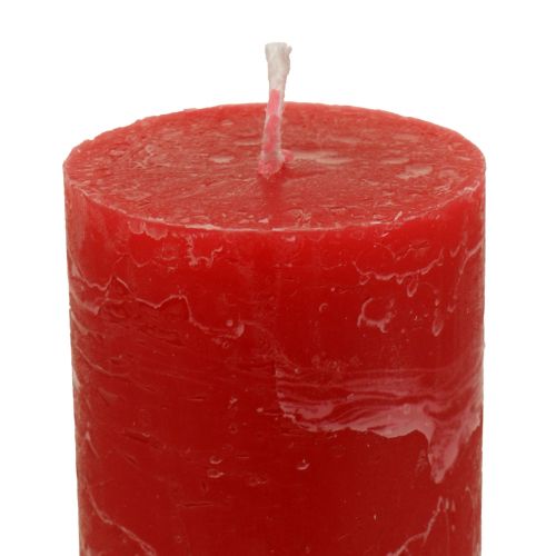 Article Bougies rouges grandes bougies en bâton couleur unie 50x300mm 4 pcs