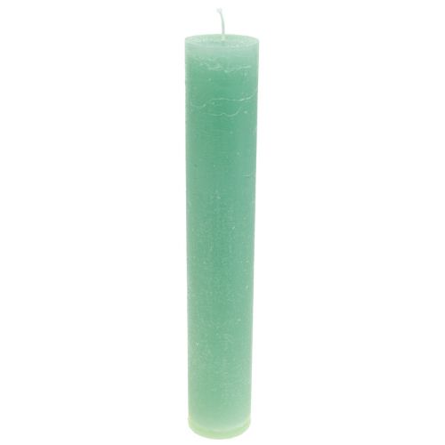 Article Bougies vertes grandes bougies en bâton couleur unie 50x300mm 4 pcs