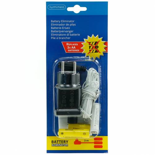 Adaptateur batterie blanc 3m 4.5V 3 x AA