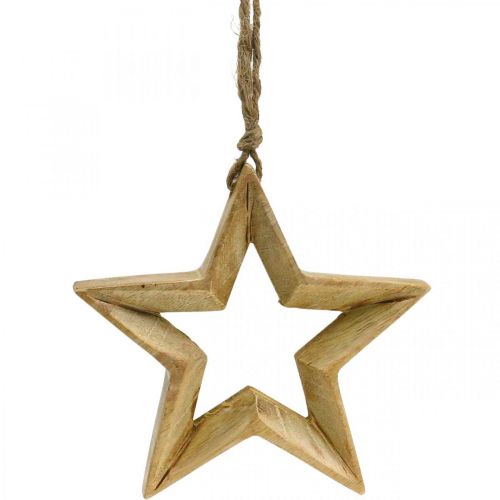 Étoile de décoration de l&#39;Avent en bois Étoile de décoration de Noël H14,5cm
