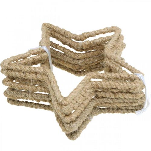 Article Décoration de l&#39;Avent, étoile de décoration de Noël, étoile décorative jute L15,5 cm 8 pièces