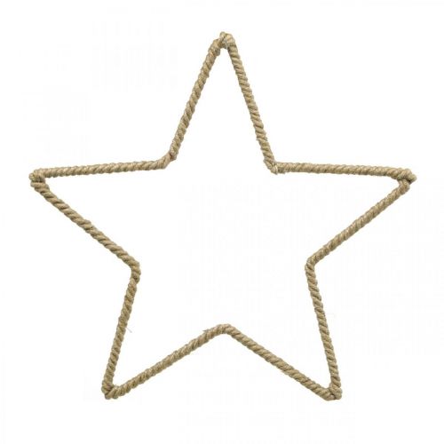 Décoration de l&#39;Avent, étoile de décoration de Noël, étoile décorative jute B24.5cm 5pcs