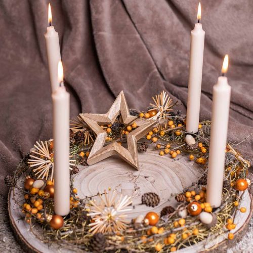 Floristik24 Étoile de décoration de l&#39;Avent en bois Étoile de décoration de Noël H14,5cm