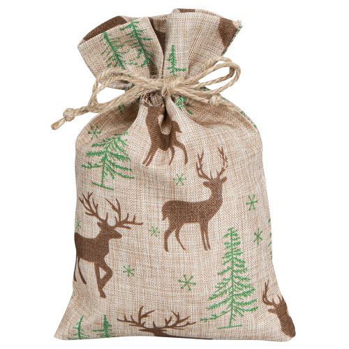 Floristik24 Sacs pour calendrier de l&#39;Avent cerf marron 12,5×20cm 24 pcs
