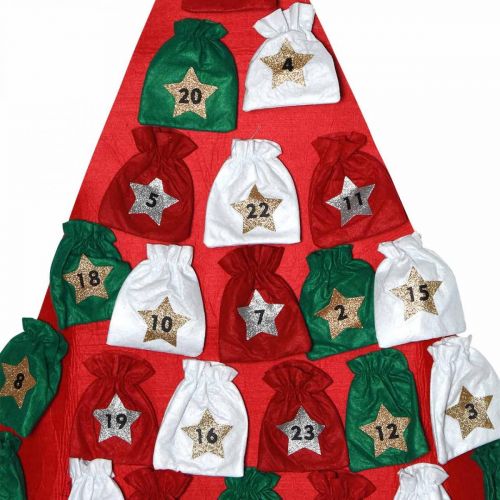 Article Calendrier de l'Avent à remplir soi-même en feutre Sapin de Noël H115cm