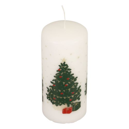 Article Bougie du calendrier de l'Avent Bougie de Noël blanche 150/65mm