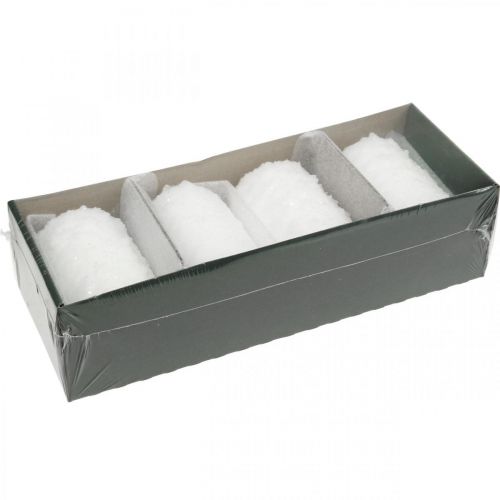 Floristik24 Bougies de l&#39;Avent, bougies piliers, bougies boules de neige 100/60mm 4 pcs