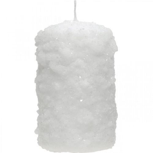Floristik24 Bougies de l&#39;Avent, bougies piliers, bougies boules de neige 100/60mm 4 pcs