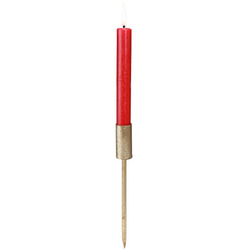 Article Bougeoirs de l&#39;Avent pour bougies bâtons métal doré Ø23mm 4pcs