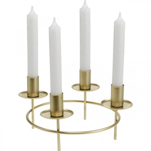 Article Bougie anneau tige bougies bougeoir or Ø23cm H11cm 2pcs