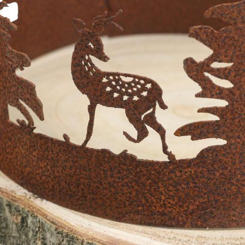 Article Cerf Déco Forêt Patine Déco Écorce d&#39;Arbre Naturel Ø25-27cm