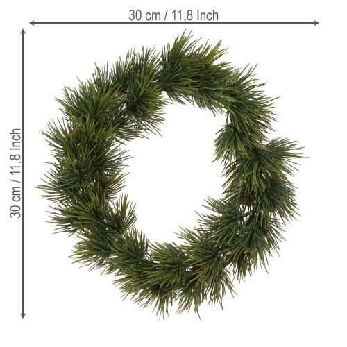 Floristik24 Couronne de l&#39;Avent artificielle en pin, décoration verte sapin Ø30cm
