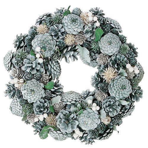 Couronne de l'Avent avec cônes vert Ø35cm | Floristik24.be