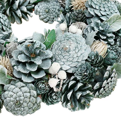 Couronne de l'Avent avec cônes vert Ø35cm | Floristik24.be