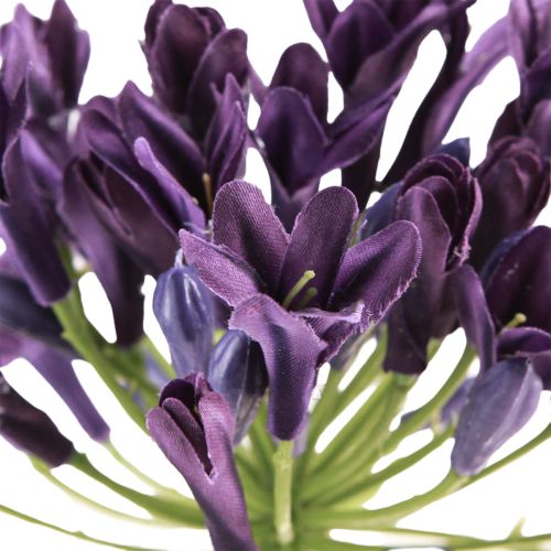 Article Agapanthe fleurs artificielles décoration violette lys 75cm 2pcs