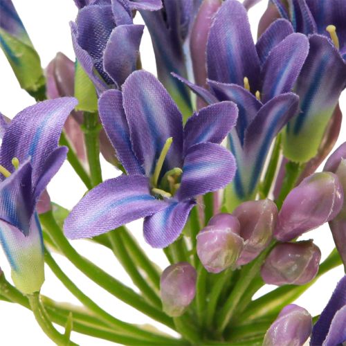 Article Agapanthe Lys Africain Fleurs Artificielles Violet L75cm 2pcs