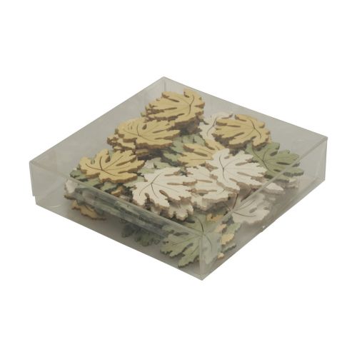 Article Décoration de table automne décoration dispersée décoration en bois feuille d'érable 4cm 72 pcs