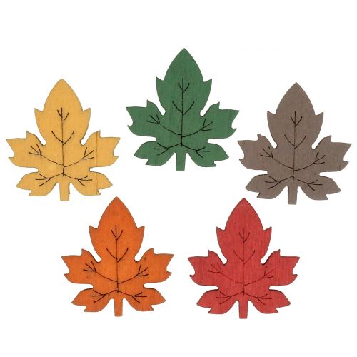 Floristik24 Feuille d&#39;érable colorée à saupoudrer 3,5 cm 72 pcs