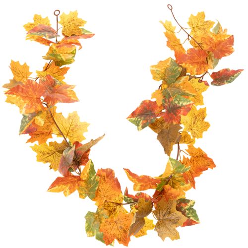 Article Guirlande d'érable artificiel, décoration d'automne, 165 cm