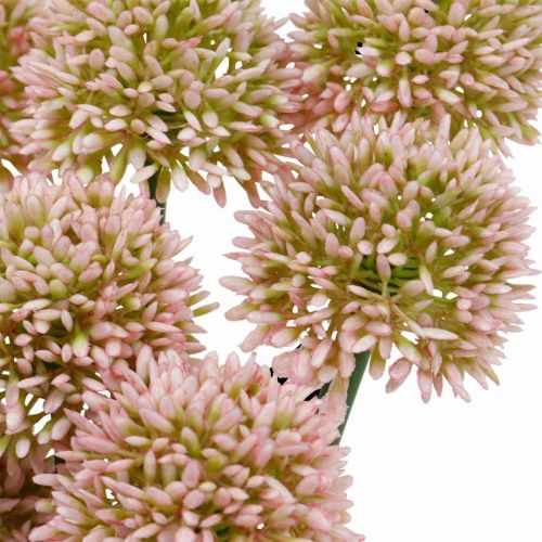 Floristik24 Fleur artificielle allium rose 38cm fleur artificielle en soie d'oignon ornemental en bouquet 12pcs