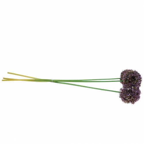 Floristik24 Allium déco artificiel Violet 70cm 3pcs