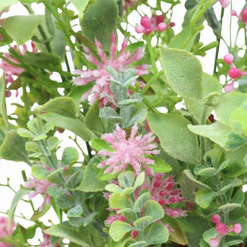 Floristik24 Bouquet avec gazon et fleurs roses artificielles 53cm