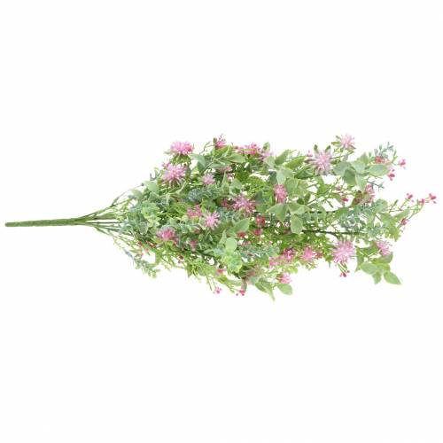 Floristik24 Bouquet avec gazon et fleurs roses artificielles 53cm
