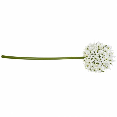 Article Fleur décorative Allium, boule artificielle poireau, oignon décoratif blanc Ø20cm L72cm