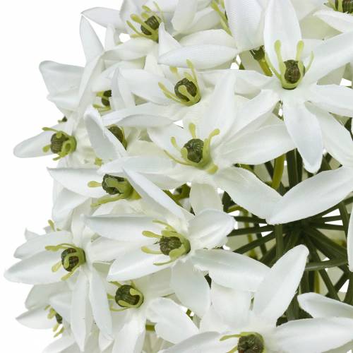 Article Fleur décorative Allium, boule artificielle poireau, oignon décoratif blanc Ø20cm L72cm