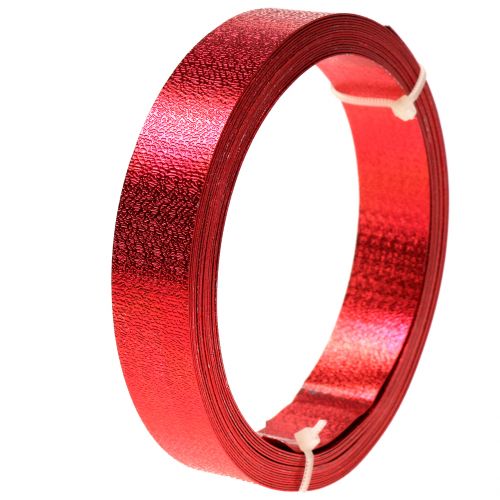 Floristik24 Ruban aluminium fil plat rouge 20mm 5m