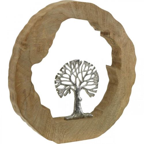 Floristik24 Arbre décoration de table bois à placer bois de manguier naturel, métal 32×5×34cm