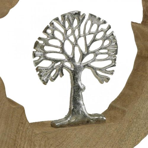 Floristik24 Arbre décoration de table bois à placer bois de manguier naturel, métal 32×5×34cm