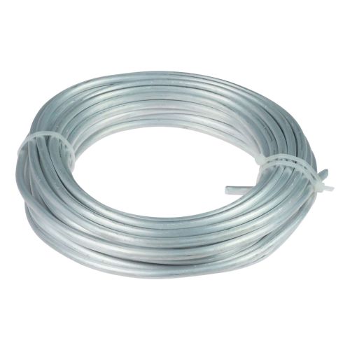 Floristik24 Fil d&#39;aluminium fil d&#39;aluminium 5mm fil de bijoux blanc-argent mat 500g