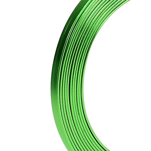 Fil plat en aluminium vert 5 mm x 1 mm 2,5 m