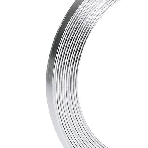 Article Fil plat aluminium argent 5mm x 1mm 2.5m