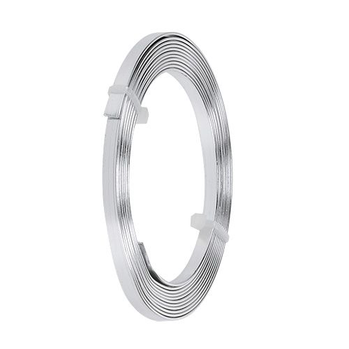 Article Fil plat aluminium argent 5mm x 1mm 2.5m