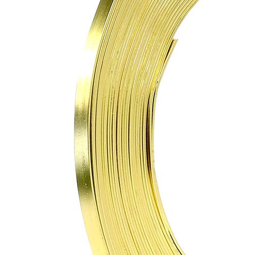 Fil plat aluminium doré 5mm 10m