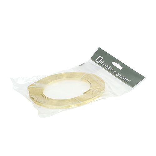 Article Fil plat aluminium doré 5mm 10m