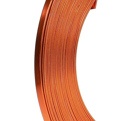 Fil plat aluminium Orange 5mm 10m